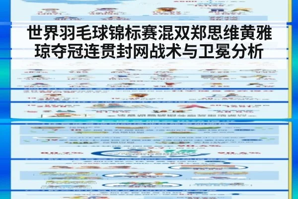 世界羽毛球锦标赛混双郑思维黄雅琼夺冠连贯封网战术与卫冕分析